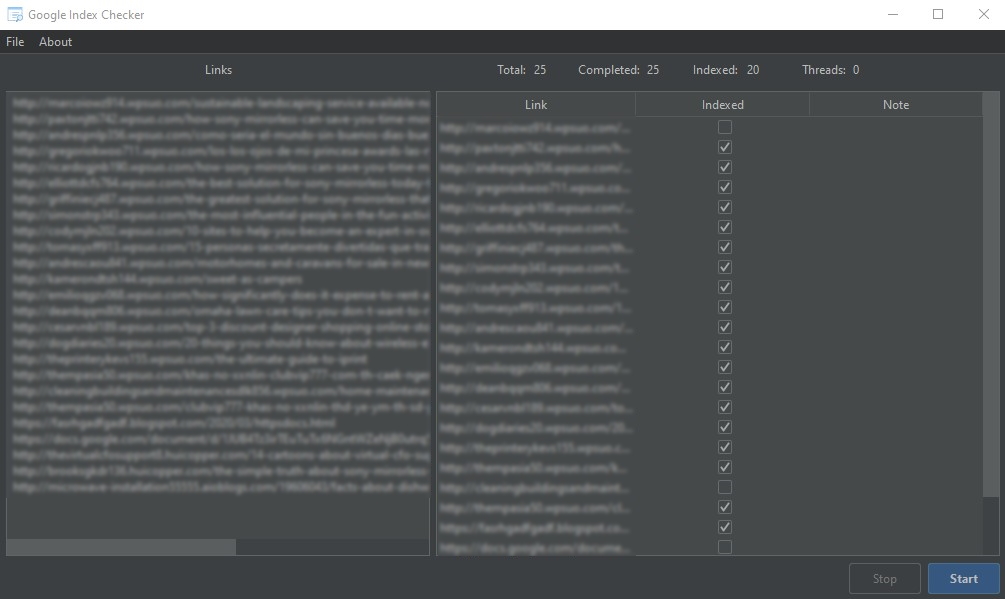 Google Index Checker